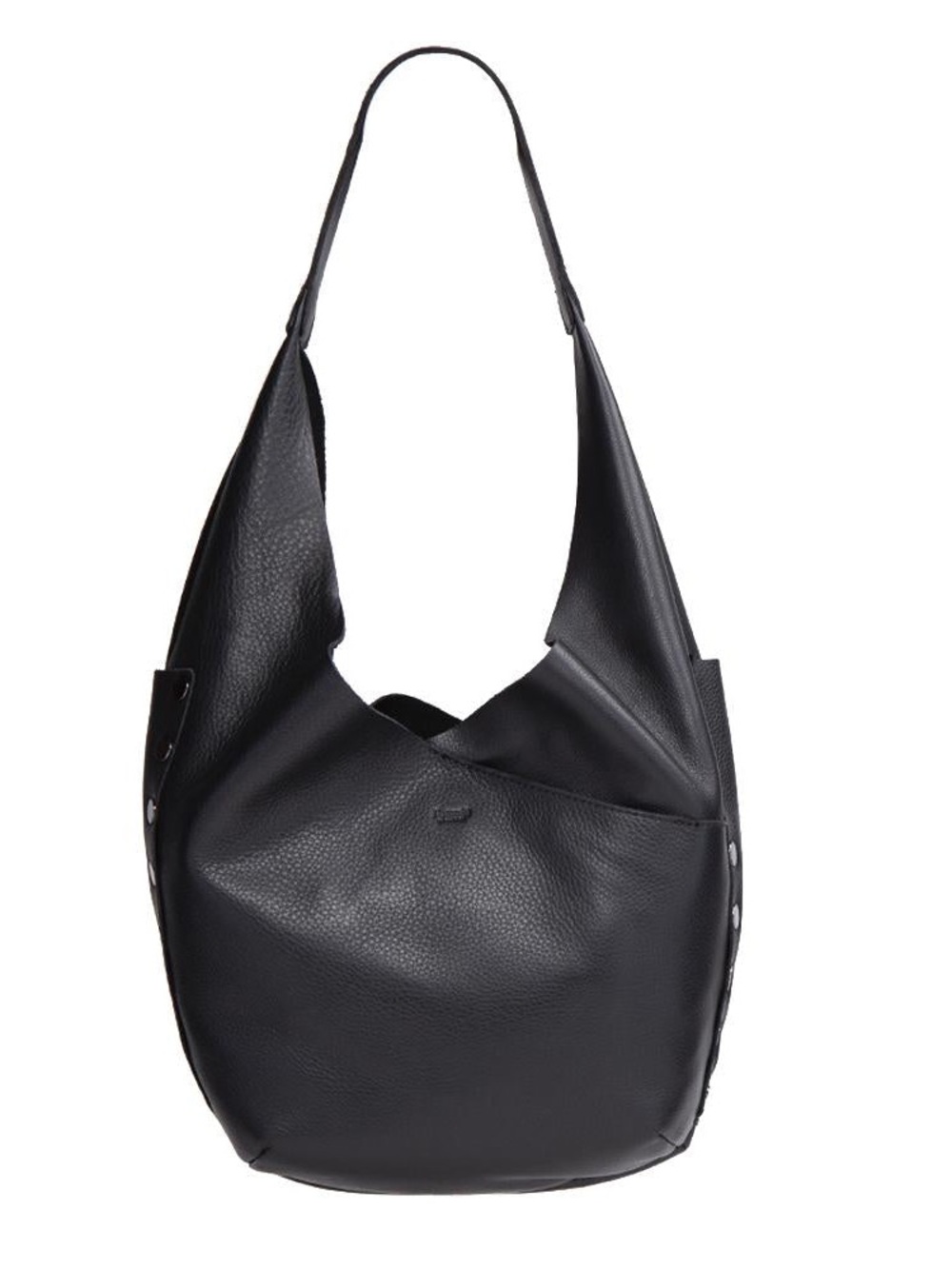 Hammitt Tom Large Leather Hobo In Black/Gunmetal/ OG RetiredEdition/Snap Closure